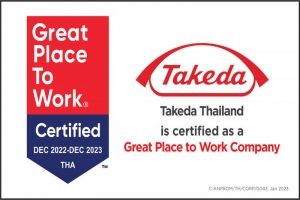 ทาเคดา ประเทศไทย ได้รับเลือกเป็นสถานที่ทำงานยอดเยี่ยม จาก Great Place To Work