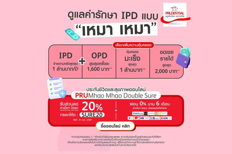 พรูเด็นเชียล ประเทศไทย ประกาศจุดยืนเดินหน้า “ประกันสุขภาพเหมาจ่าย” สร้างมาตรฐานใหม่ตลาดประกันสุขภาพไทย