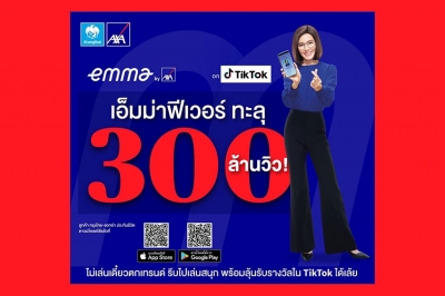 พีคไม่หยุด #เอ็มม่าห่วงยู ฟีเวอร์ ยอดวิวทะลุ 300 ล้านวิว  บนแอปพลิเคชัน Tiktok