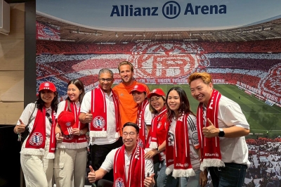 อลิอันซ์ อยุธยา จัดทริปเอ็กซ์คลูซีฟ นำตัวแทนผลงานเด่น เสริมศักยภาพในเวทีสากล สัมผัสสุดยอดประสบการณ์ กระทบไหล่ แฮร์รี่ เคน ซูเปอร์สตาร์ กองหน้าบาเยิร์น มิวนิค