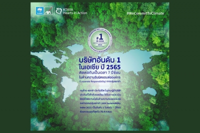 กรุงไทย–แอกซ่า ประกันชีวิต คว้าอันดับ 1 ในเอเชีย 7 ปีซ้อน ด้านความรับผิดชอบต่อองค์กร (CR)