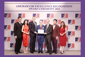 เอไอเอ ประเทศไทย รับรางวัลดีเด่นด้านกิจการเพื่อสังคม จากสภาหอการค้าอเมริกัน (AMCHAM CSR Excellence Recognition Award)